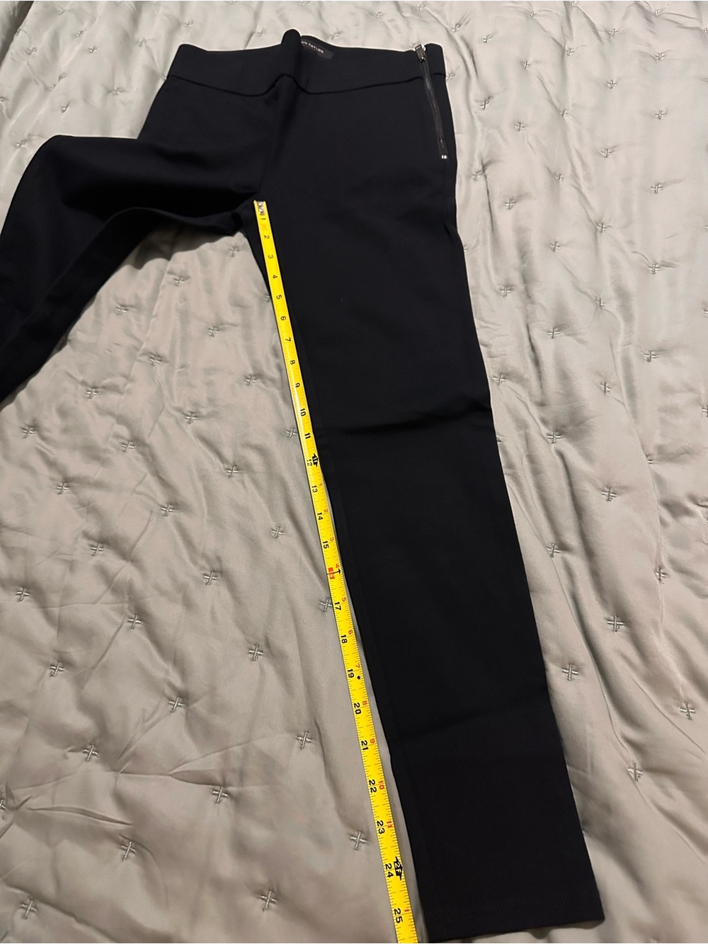 NWT Ann Taylor Black Ponte Side-Zip Slim Pants - Picture 5 of 9